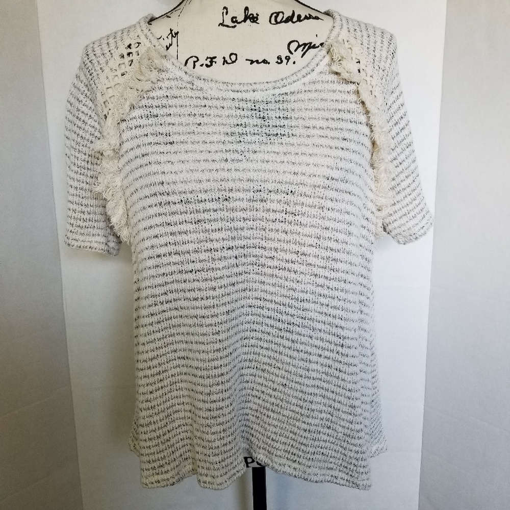 Blu Pepper short sleeve sweater Large